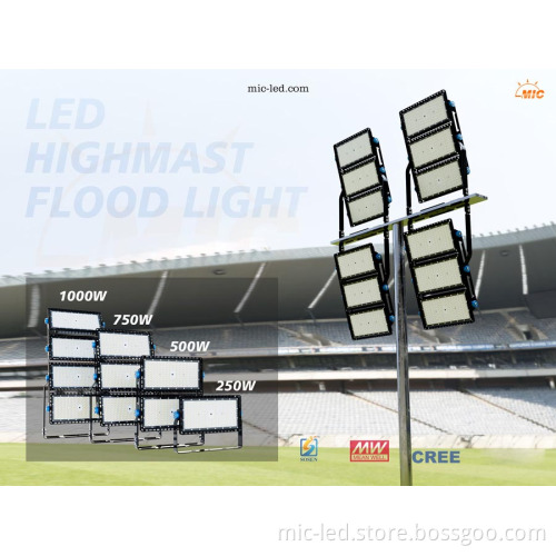 High Power Modular LED Flood Light for Outdoor High Mast and Sports Stadium (250W-1000W)